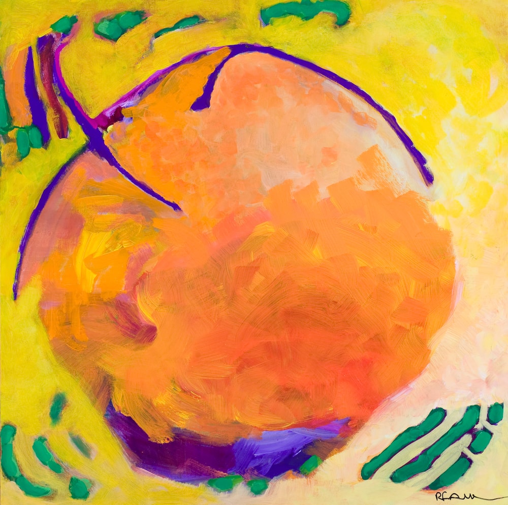 Radiant Orange — Acrylic on canvas by Roy Falk